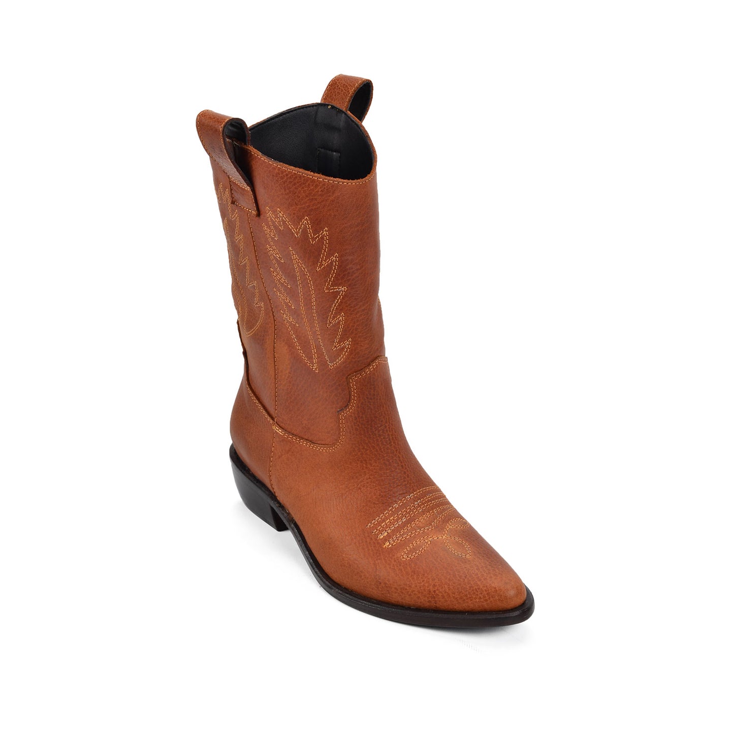 Juana Black | Leather Cowgirl Boots