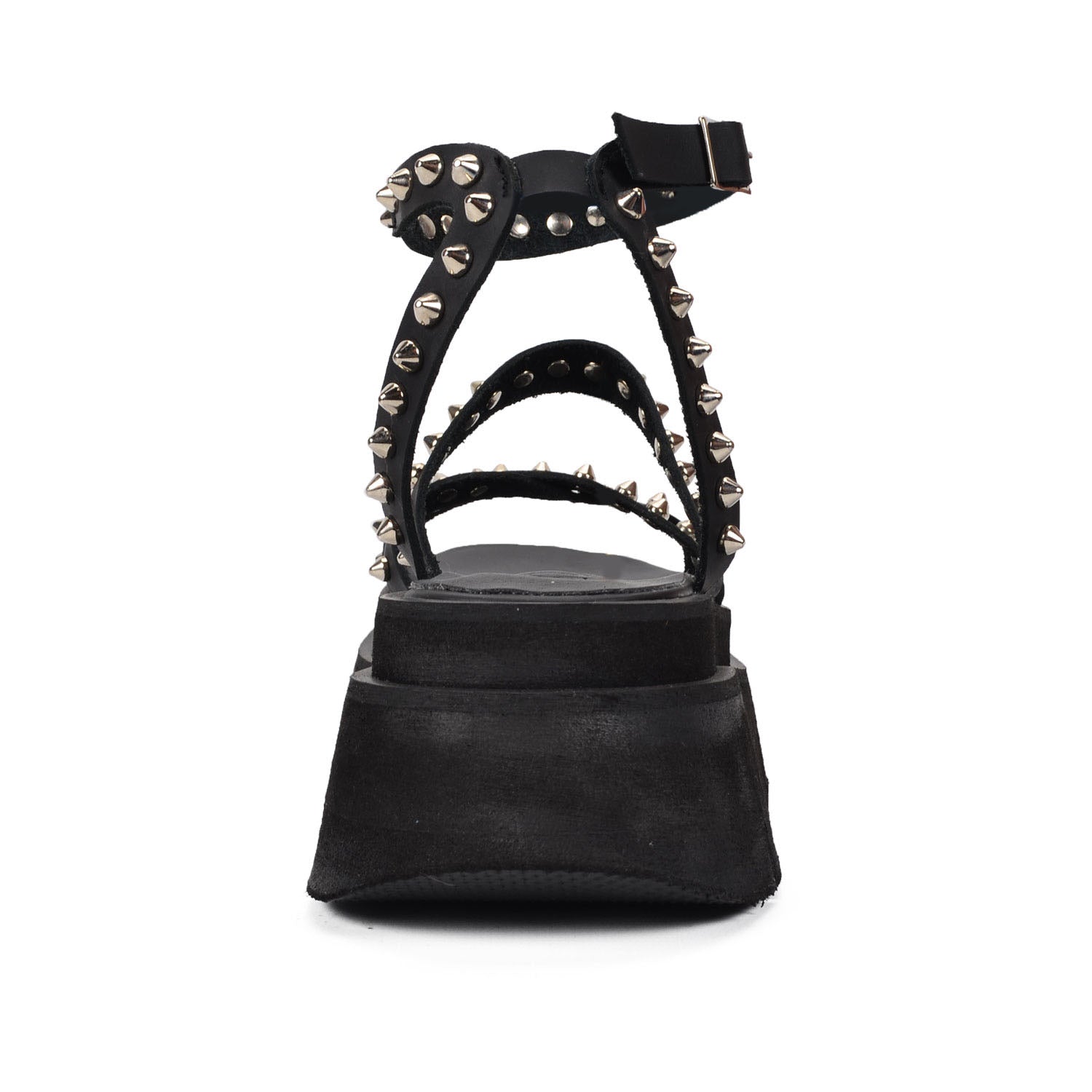 Black studded hot sale platform sandals